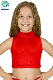 TOP LYCRA SCOLLO AMERICANO ROSSO DANZA BAMBINA